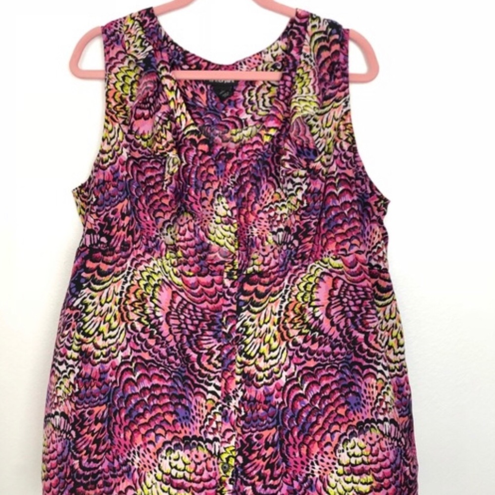 Lane Bryant polyester floral top sz24
